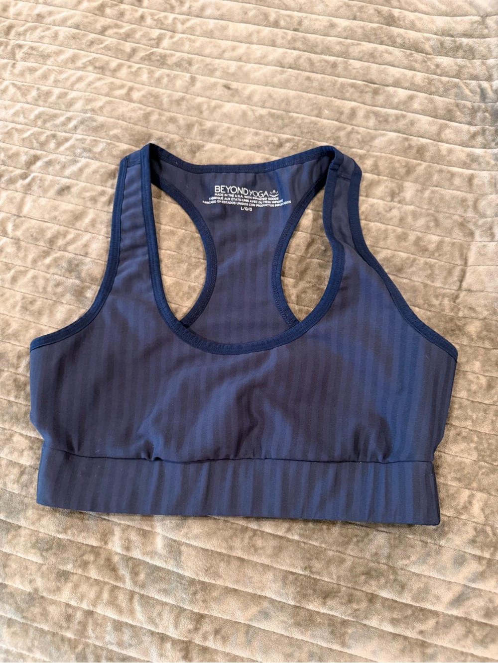 Beyond Yoga Navy Blue Racerback Sports Bra